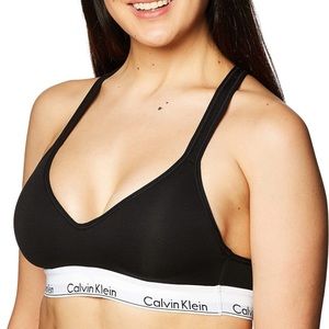 (1807) Calvin Klein Women's Modern Cotton Lightly Lined Wireless Bralette